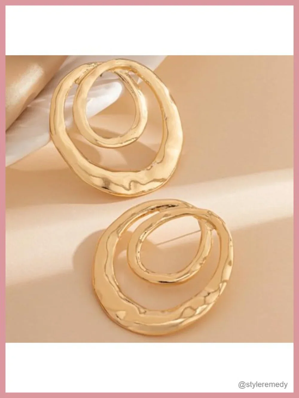 Chunky Geometric Big Dangle Earrings Large Round Statement Drop Earrings Circle